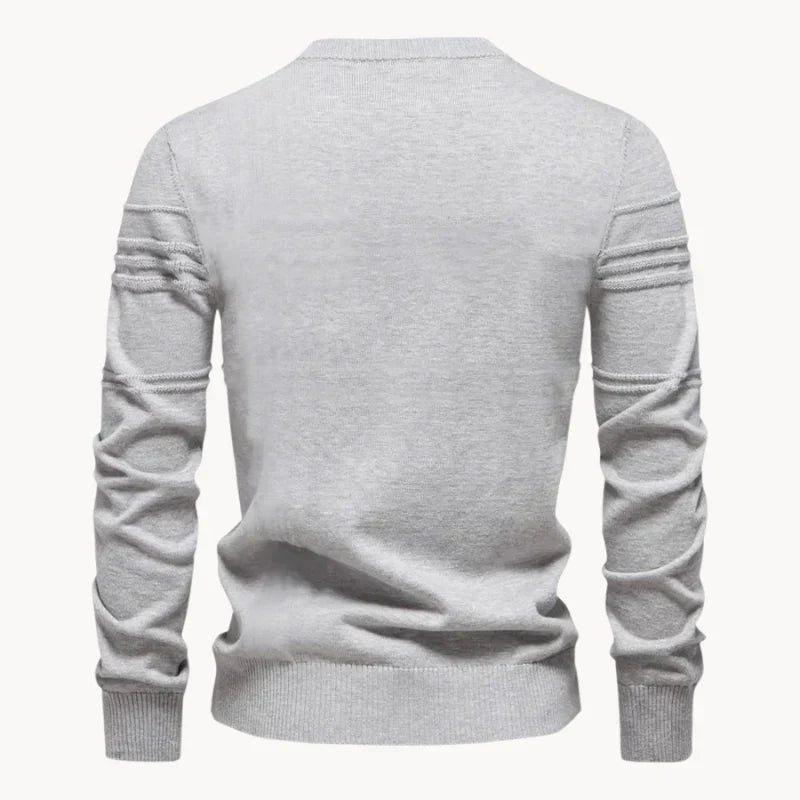 Dante | Men's structured round neck knitted sweater