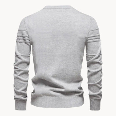 Dante | Men's structured round neck knitted sweater