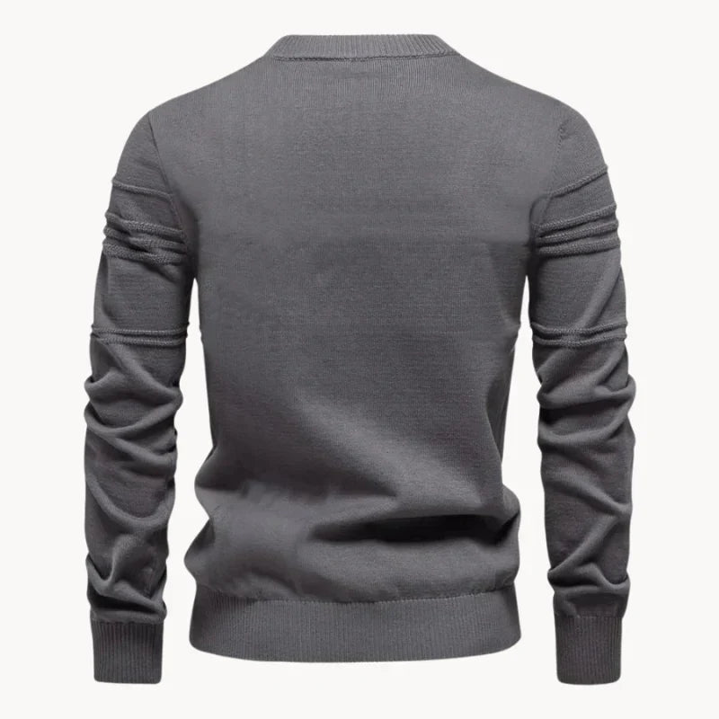 Dante | Men's structured round neck knitted sweater