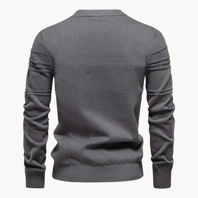 Dante | Men's structured round neck knitted sweater