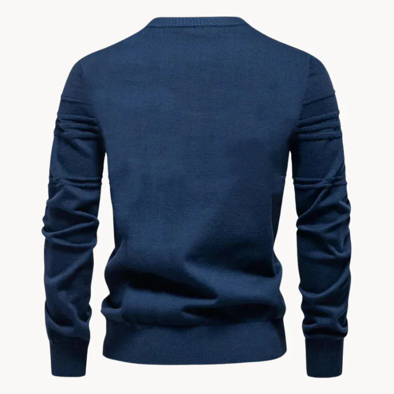 Dante | Men's structured round neck knitted sweater