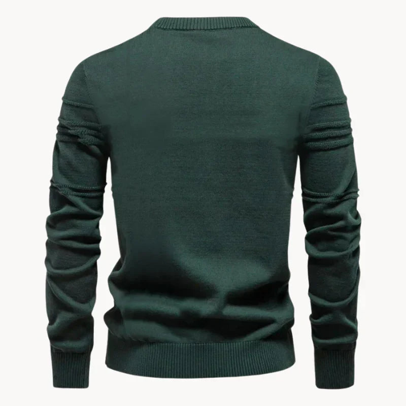 Dante | Men's structured round neck knitted sweater