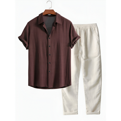 Korey® | Short Sleeve Shirt And Trousers Set