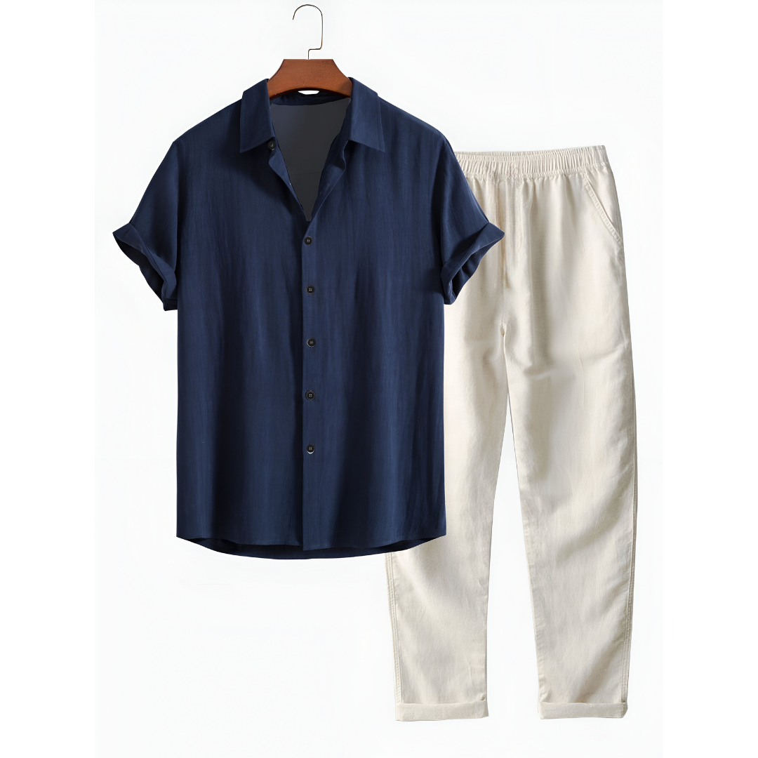 Korey® | Short Sleeve Shirt And Trousers Set