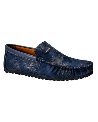 Wyatt | Floral Leather Loafers