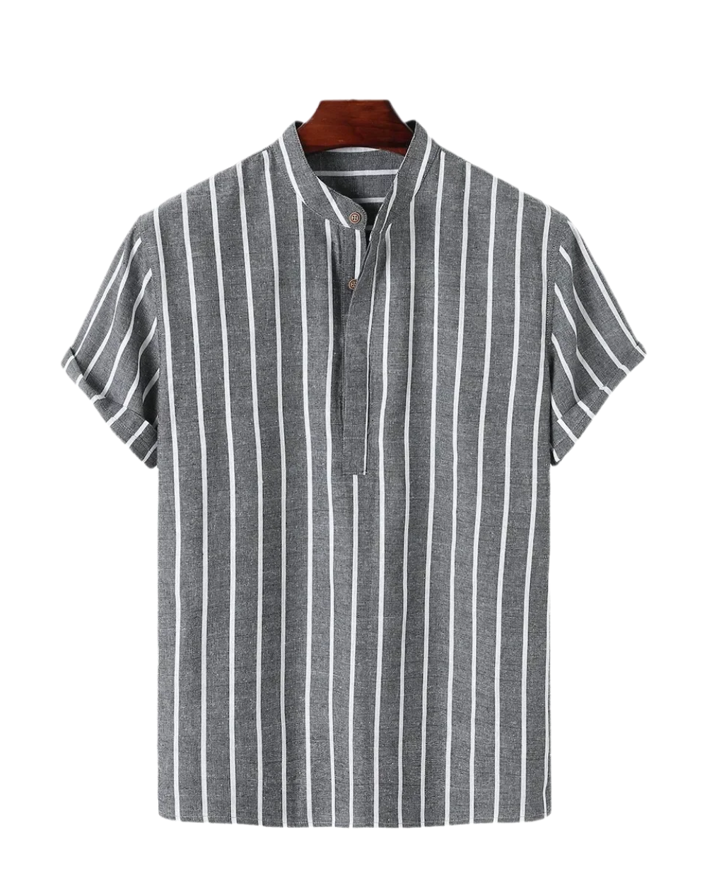 Zavier | Elegant Short Sleeved Striped Shirt