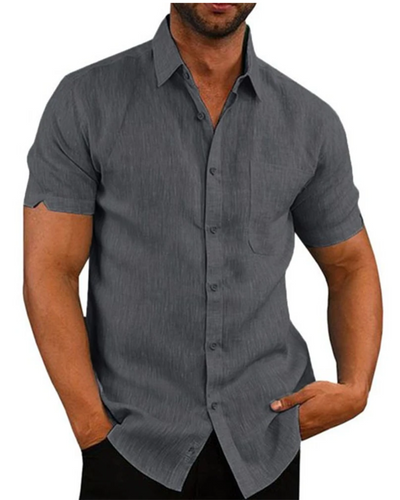Timothy | Cotton Linen Short-Sleeved Shirt