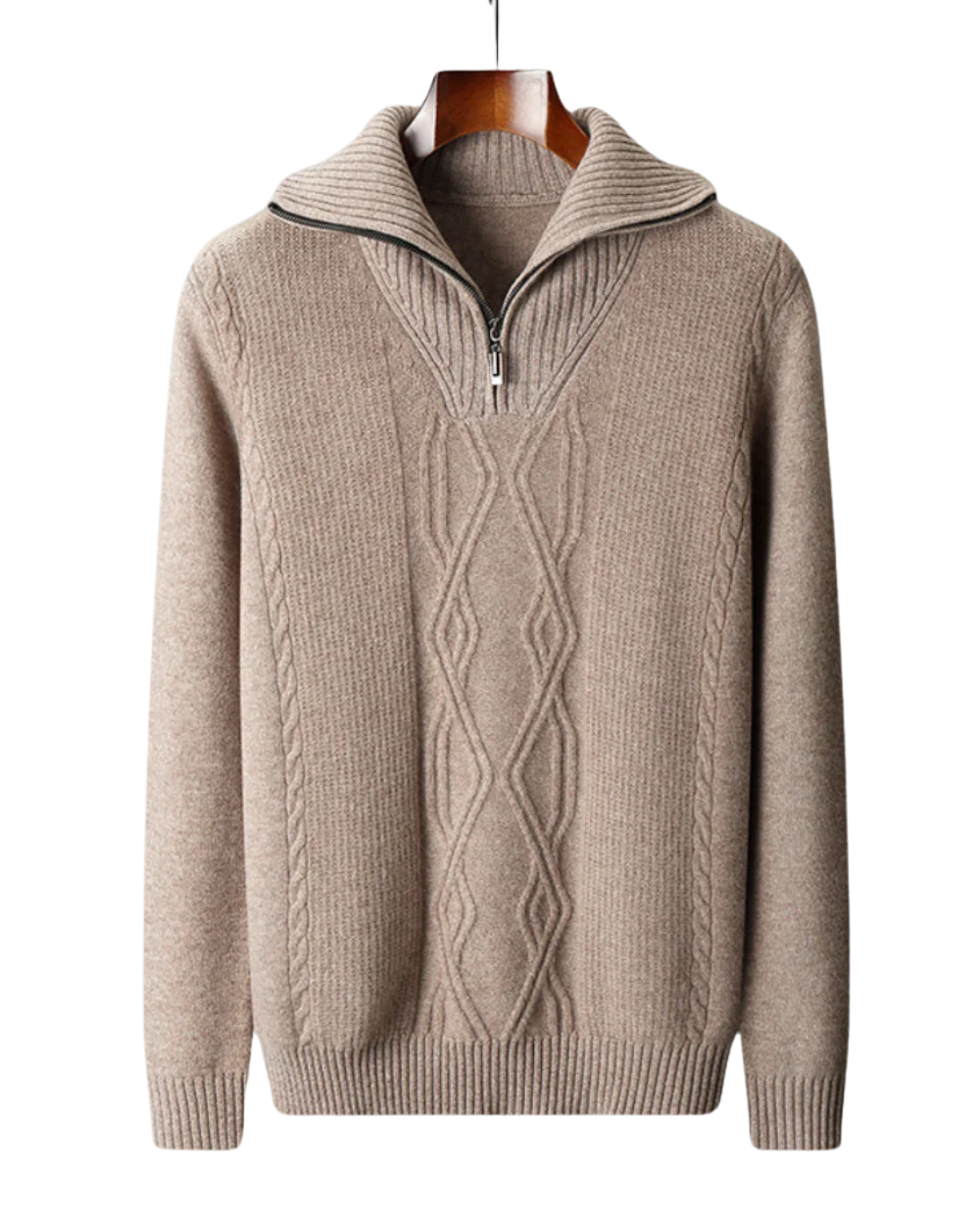 Quinn | Taranto Merino Wool Zip Sweater