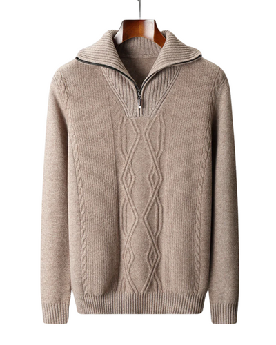 Quinn | Taranto Merino Wool Zip Sweater