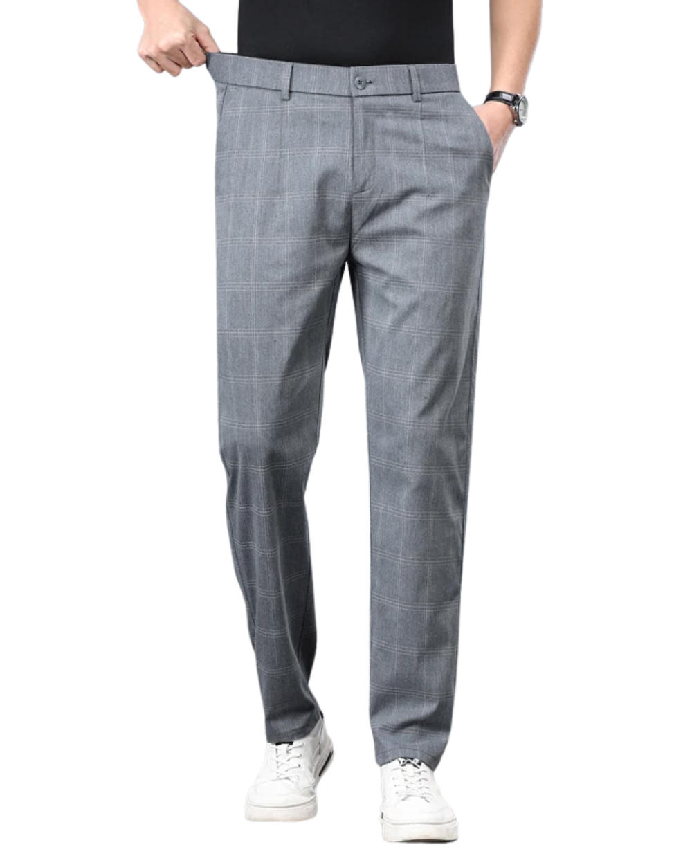 Tristan | Plaid Stretch Pants