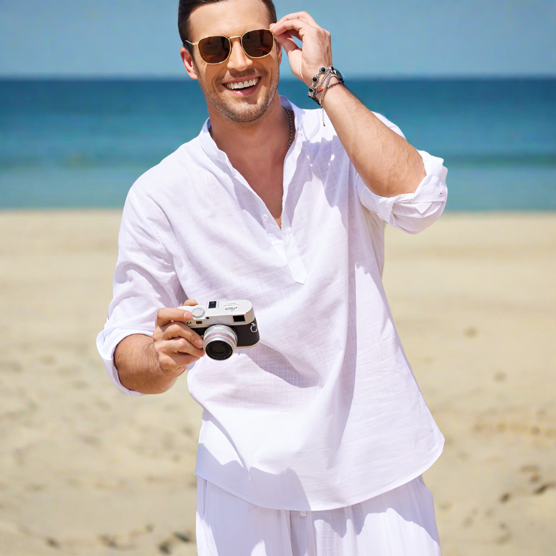 Jiles® | Casual, Soft Linen Shirt With Long Sleeves