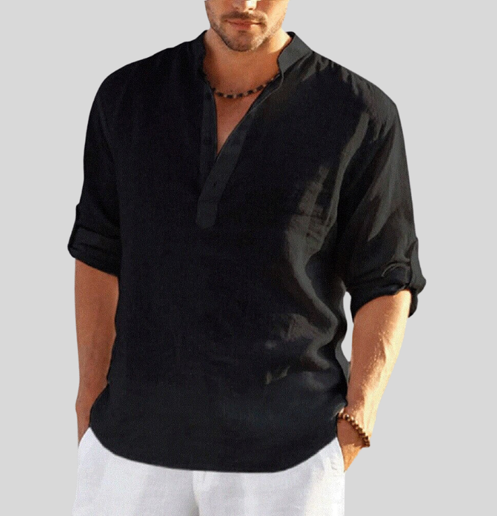 Alexander® | Elegant Linen Shirt With Collar
