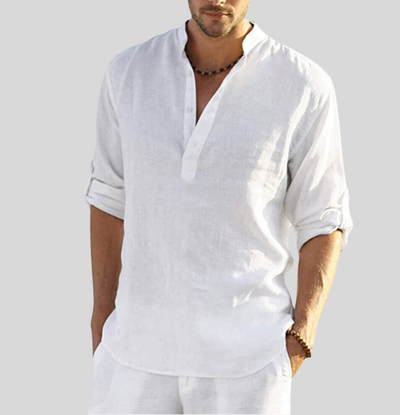 Alexander® | Elegant Linen Shirt With Collar