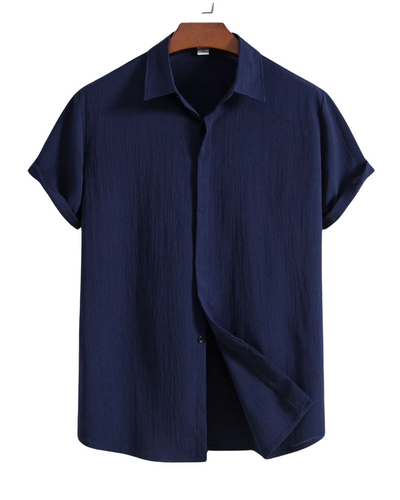 Steven | Cotton Linen Short Sleeved Shirt