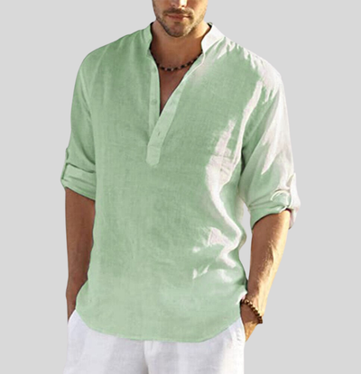 Alexander® | Elegant Linen Shirt With Collar