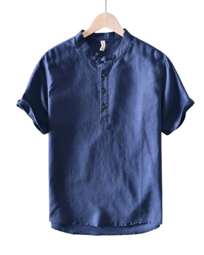 Noah | Short Sleeved Cotton Linen Shirt