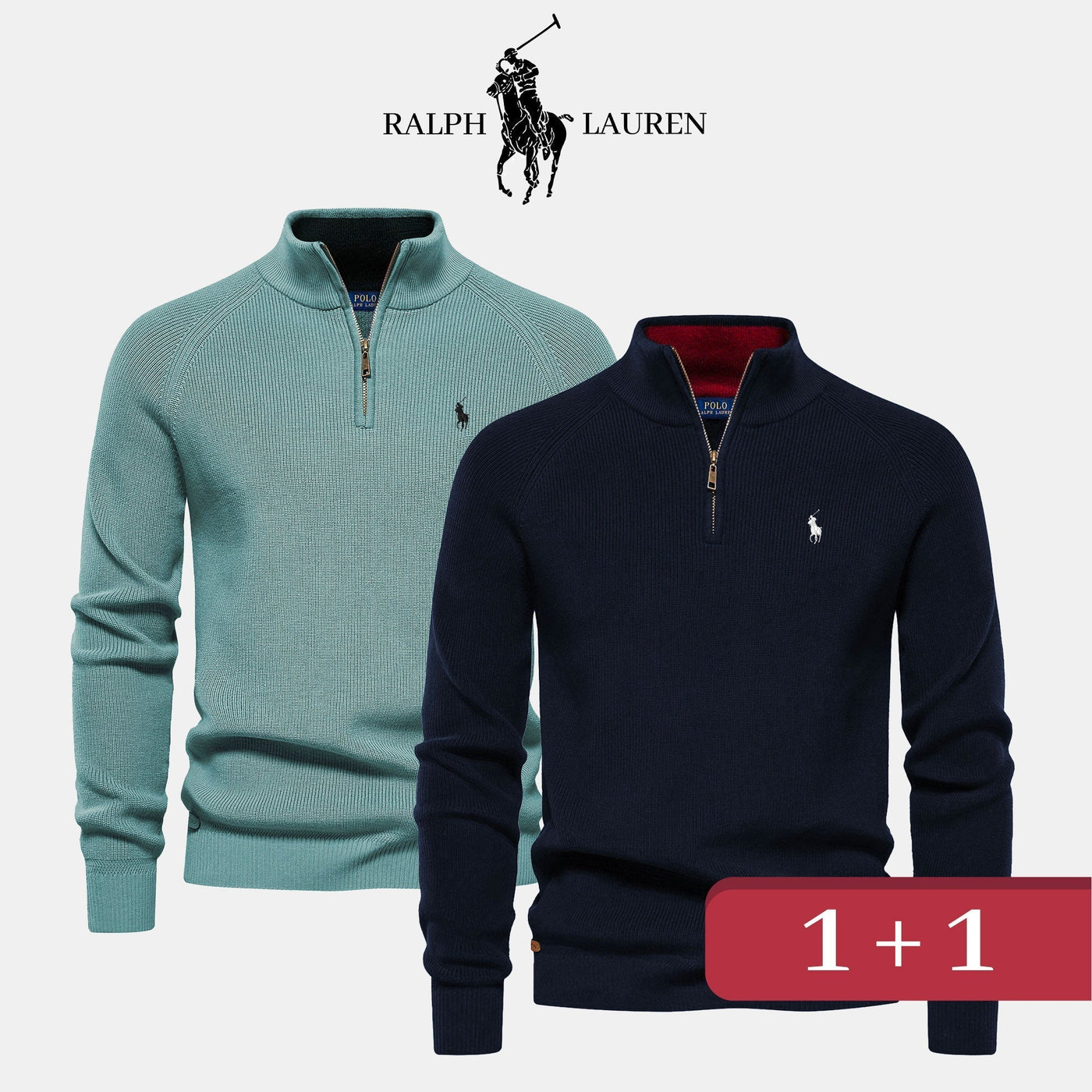 Roberto® | R&L 1+1 Zip Neck Sweater