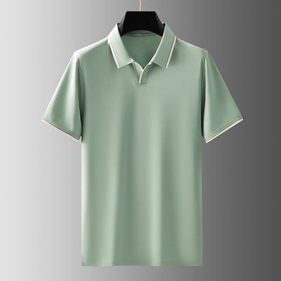 Mat® | Unbuttoned Silk Polo Shirt