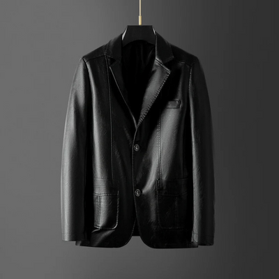 Piero | Elegant men's leather jacket made of Italian leather