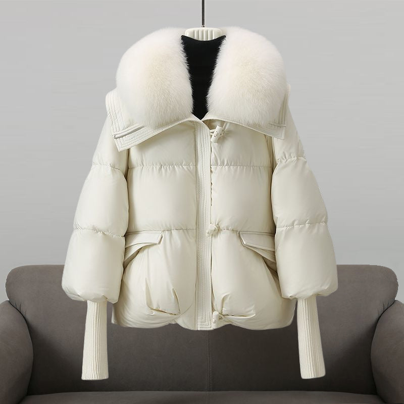 Héctor | Women's fur-trimmed quilted puffer jacket
