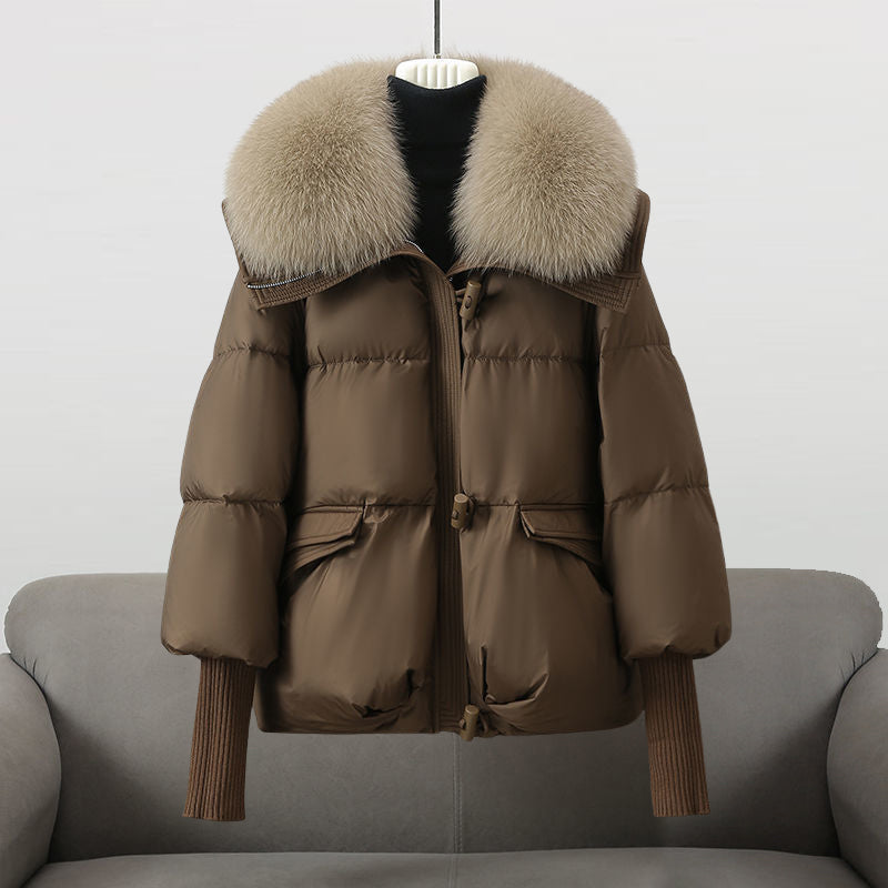 Héctor | Women's fur-trimmed quilted puffer jacket
