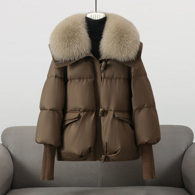 Héctor | Women's fur-trimmed quilted puffer jacket