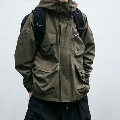 Helios | Men's hooded multi-pocket utility jacket