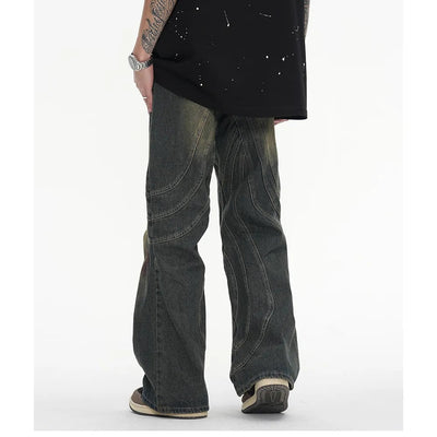 Jerry® | Striped Straight Wide Jeans