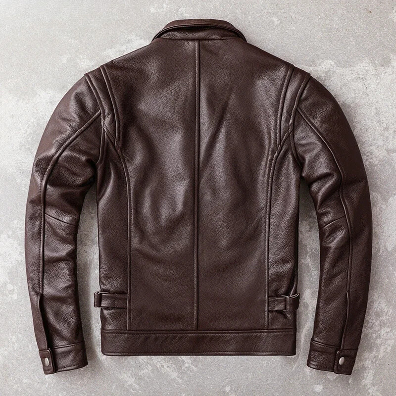 Teobaldo | Elegant men's leather jacket made of high-quality genuine leather - timeless and stylish