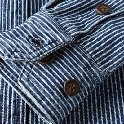 Valdemar® | Fashionable striped men's shirt made of denim