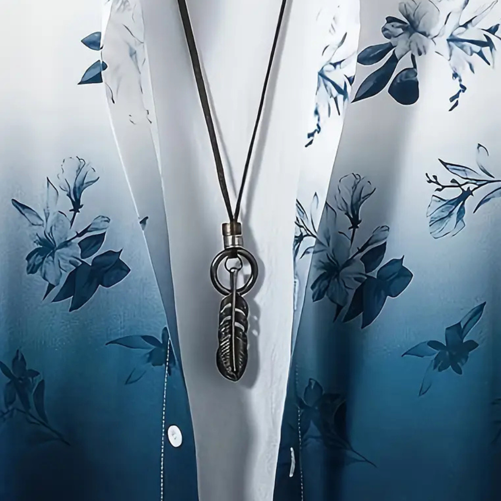 Tristán® | Gradient buttoned summer shirt for men