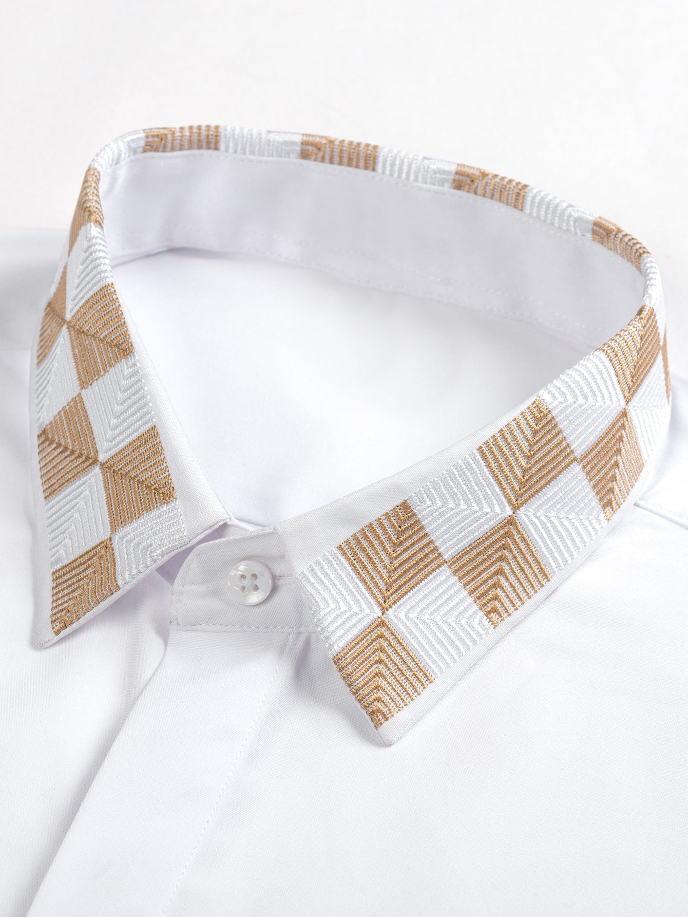 Laban® | Long Sleeve Embroidered Hidden Buttons Placket Shirt