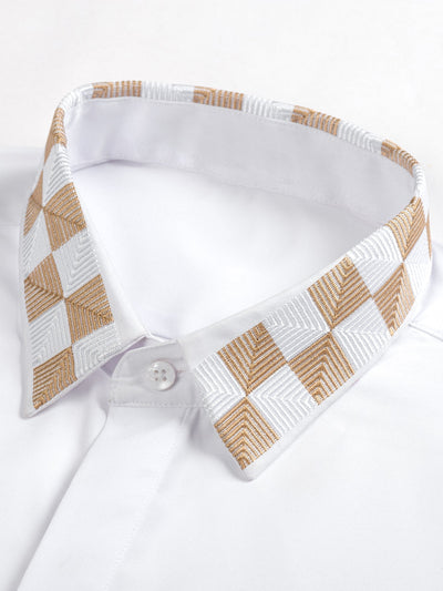 Laban® | Long Sleeve Embroidered Hidden Buttons Placket Shirt