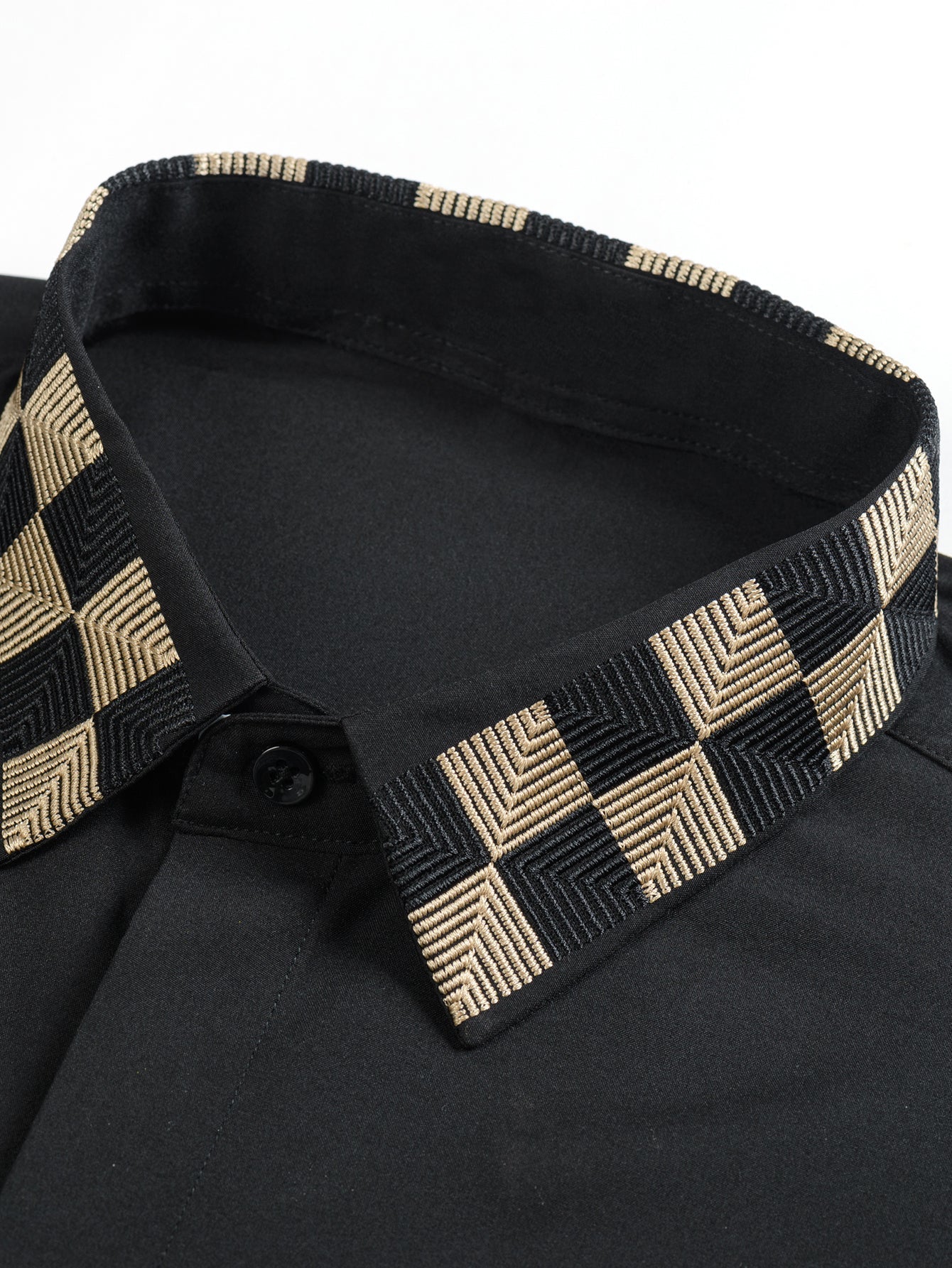 Laban® | Long Sleeve Embroidered Hidden Buttons Placket Shirt