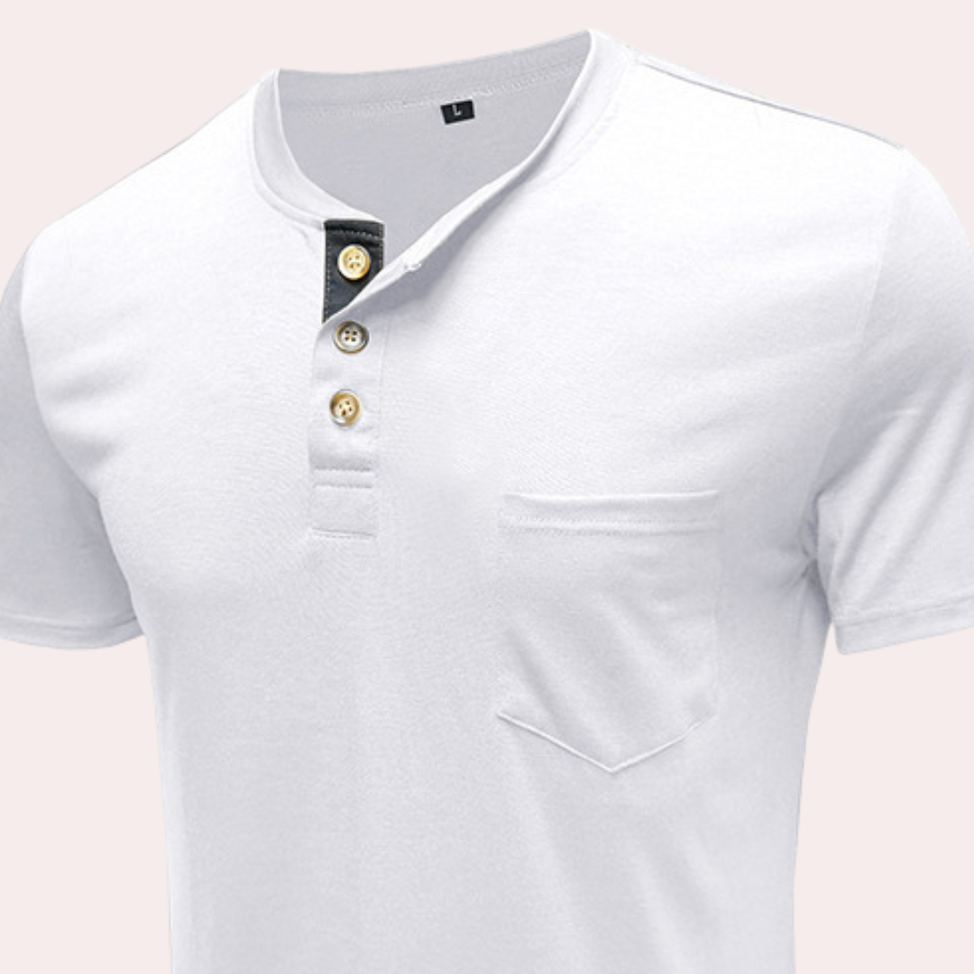 Miles® | Men's Elegant Button-Down T-Shirt