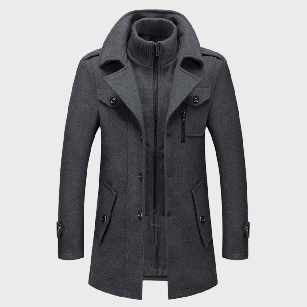Saulo | Elegant two-piece men's coat with removable lining
