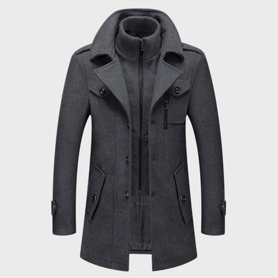 Saulo | Elegant two-piece men's coat with removable lining
