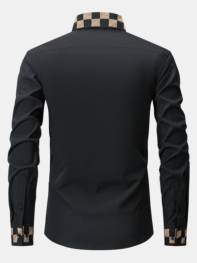 Laban® | Long Sleeve Embroidered Hidden Buttons Placket Shirt