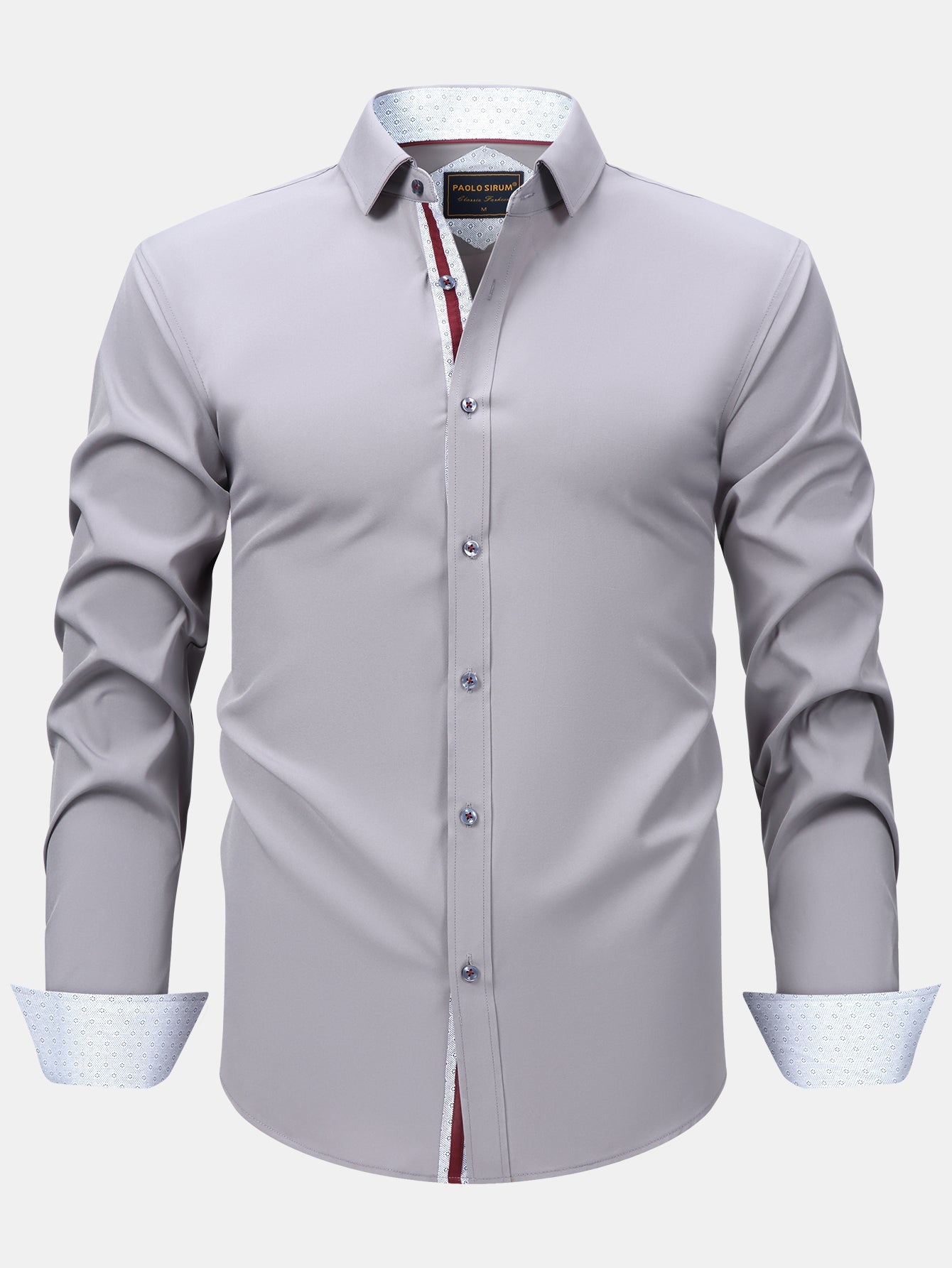 Konrad® | Long Sleeve Contrast Button Up Dress Shirt