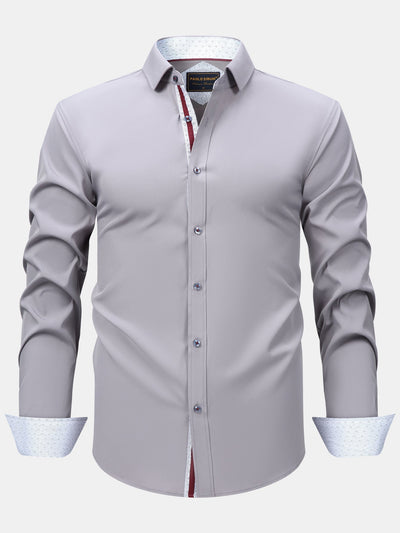 Konrad® | Long Sleeve Contrast Button Up Dress Shirt