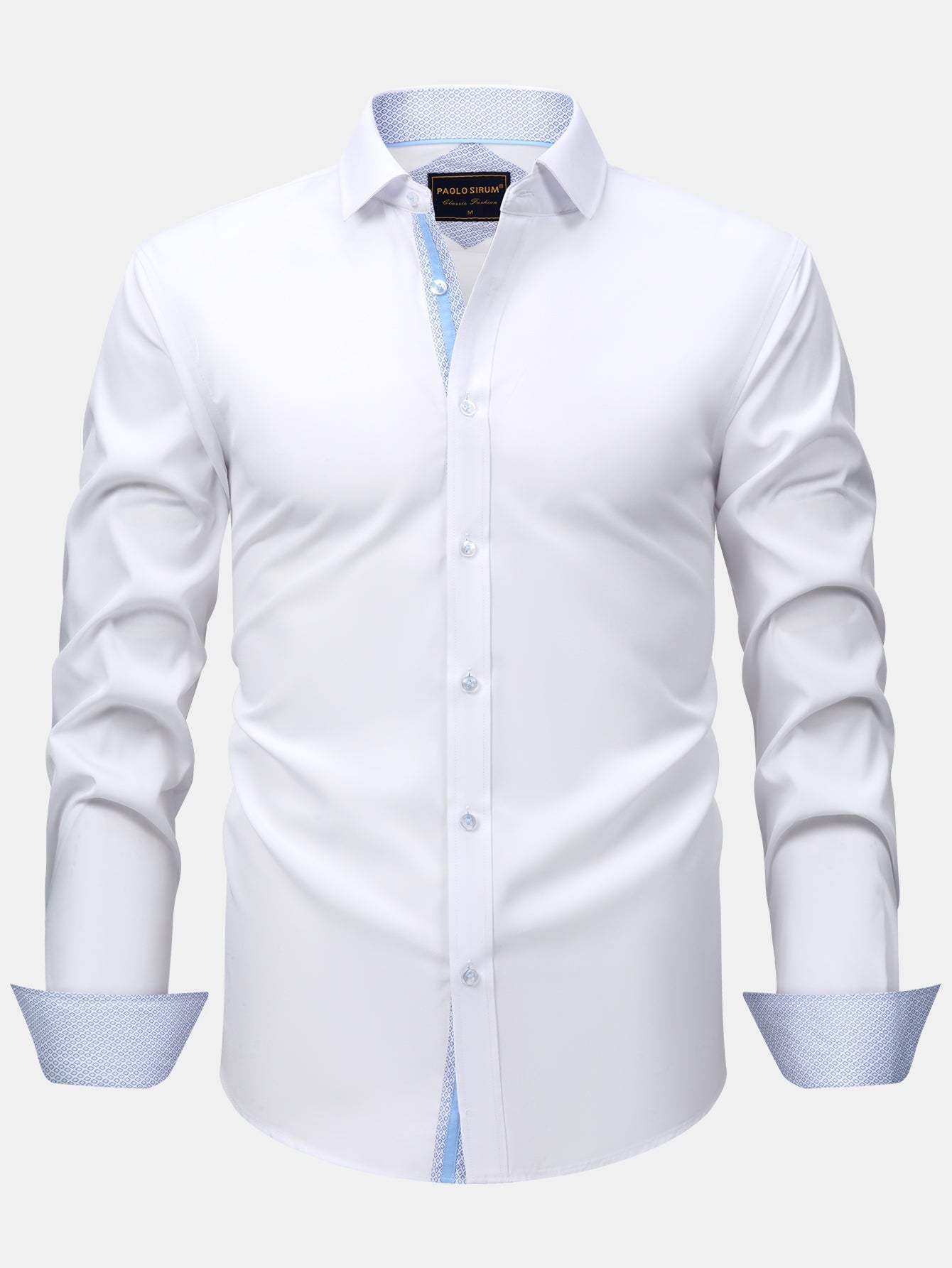 Konrad® | Long Sleeve Contrast Button Up Dress Shirt
