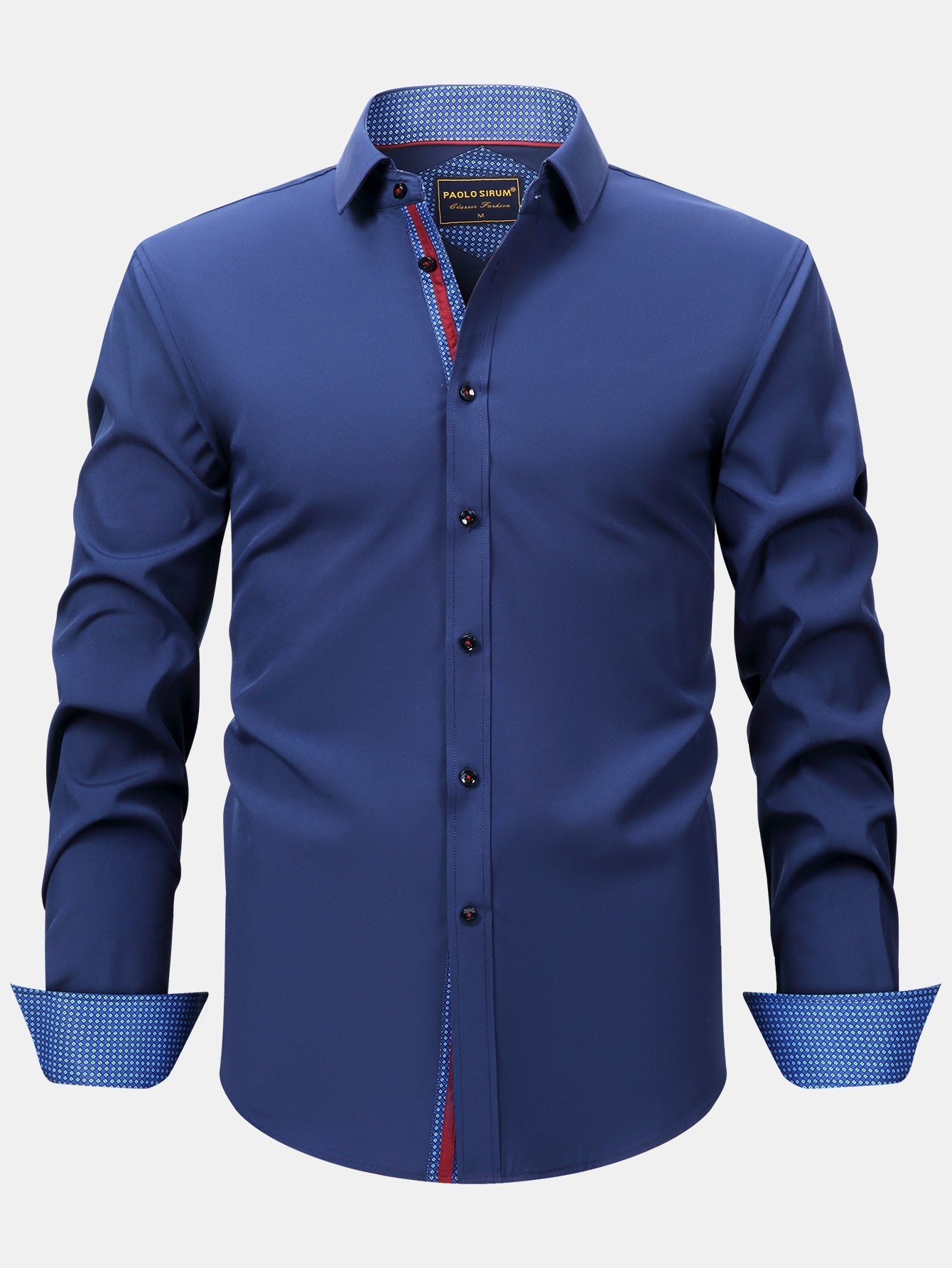 Konrad® | Long Sleeve Contrast Button Up Dress Shirt