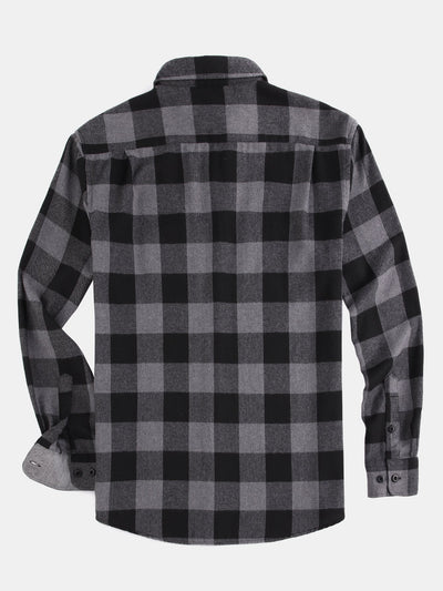 Decio® | Flannel Plaid Button Up Shirt