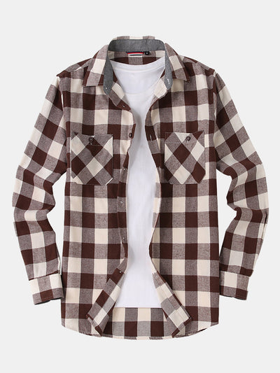 Dervin® | Flannel Plaid Button Up Shirt