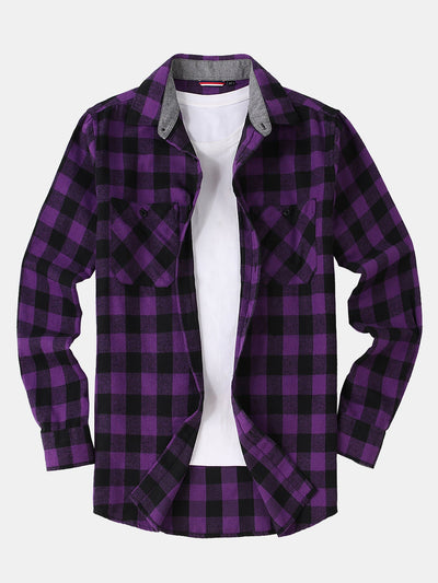 Dervin® | Flannel Plaid Button Up Shirt