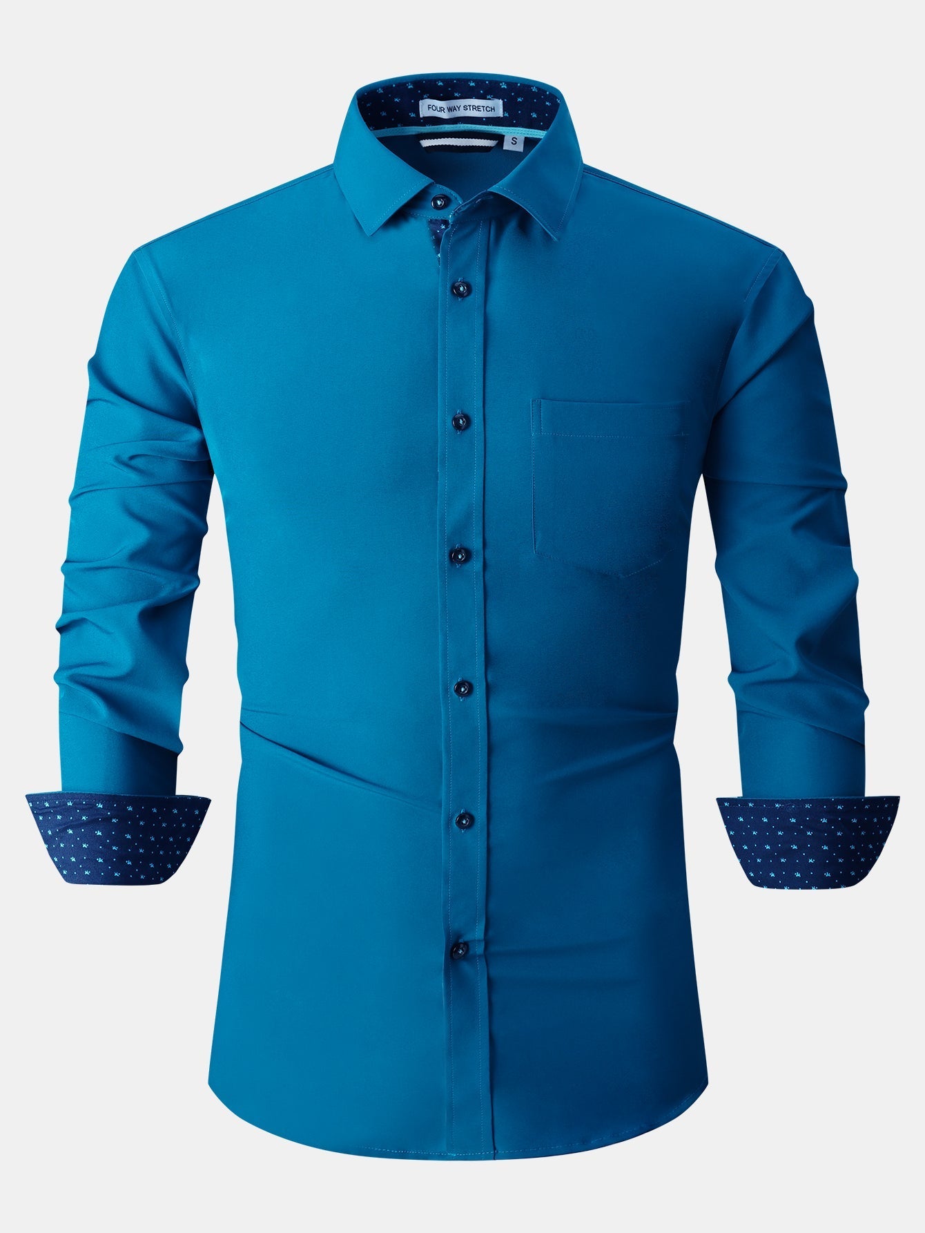 Dalmacio® | Long Sleeve Contrast Dress Shirt