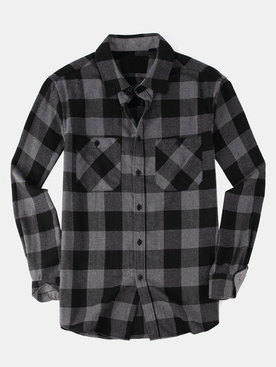 Decio® | Flannel Plaid Button Up Shirt