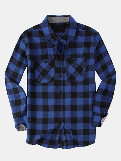 Decio® | Flannel Plaid Button Up Shirt