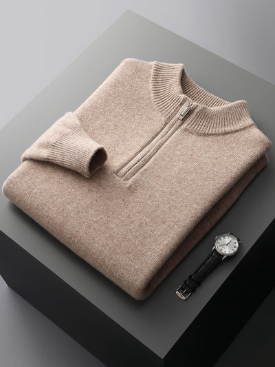 James® | Cashmere Sweater With Half Zipper