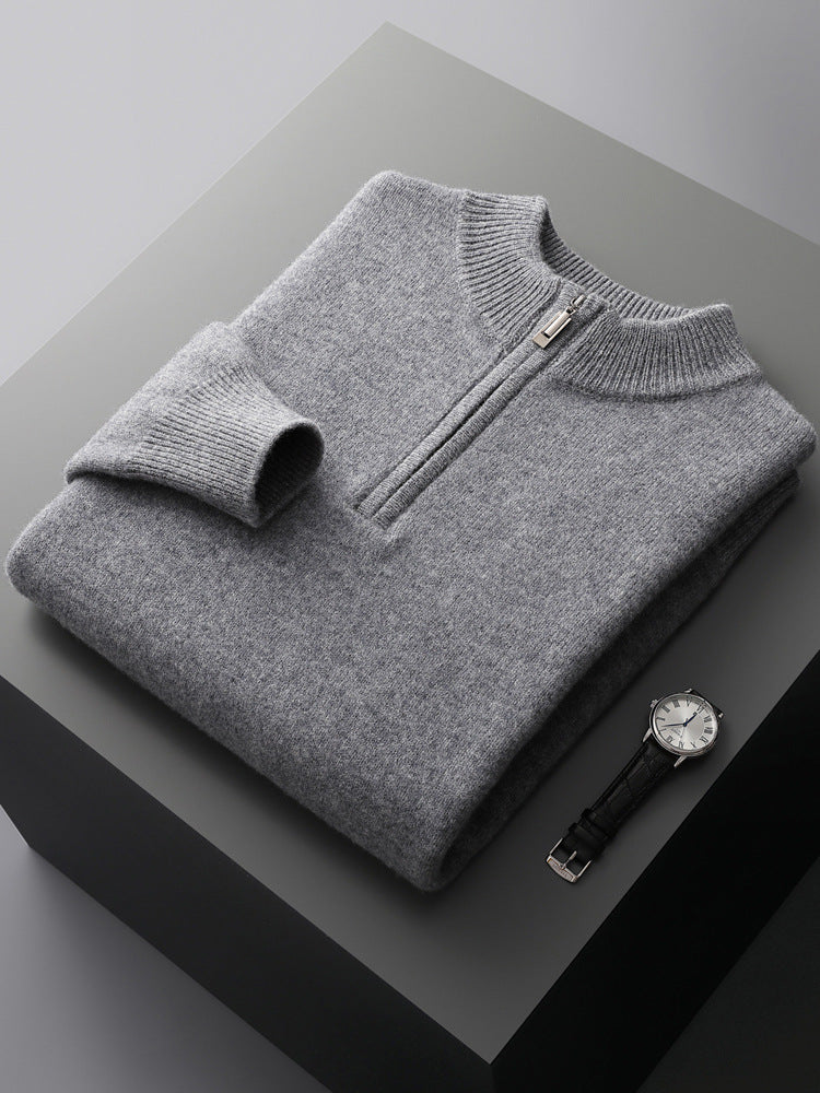James® | Cashmere Sweater With Half Zipper